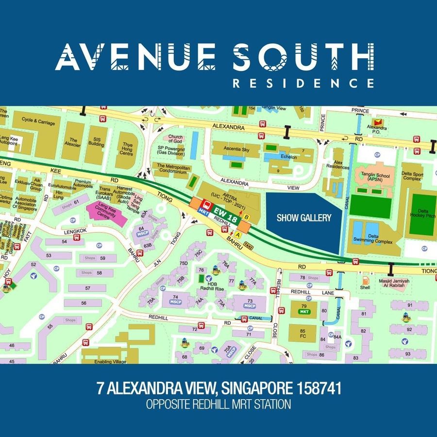 Avenue South Residence Showflat Location