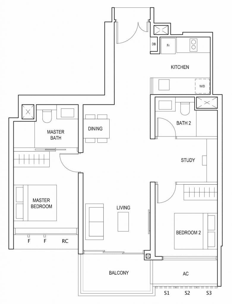 Penrose Floor Plan (2+1)b