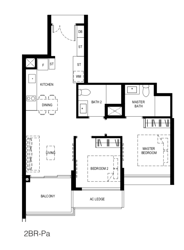 Normanton Park Floor Plan 2 Bedroom Premium