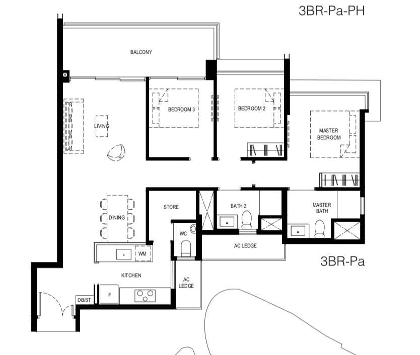 Normanton Park Floor Plan 3 Bedroom Premium