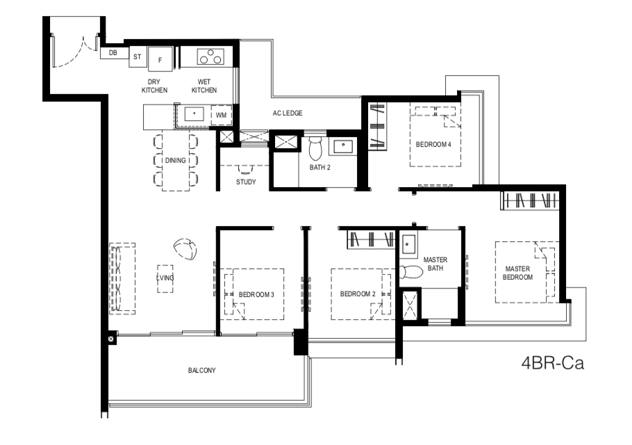 Normanton Park Floor Plan 4 Bedroom Compact