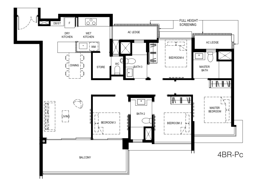 Normanton Park Floor Plan 4 Bedroom Premium