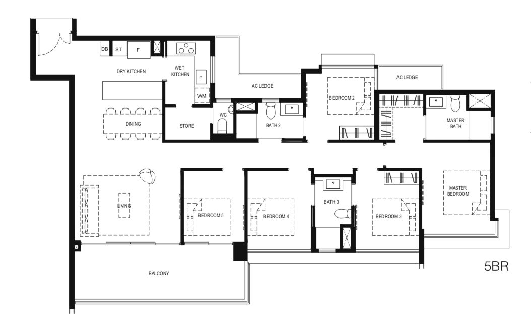 Normanton Park Floor Plan 5 Bedroom