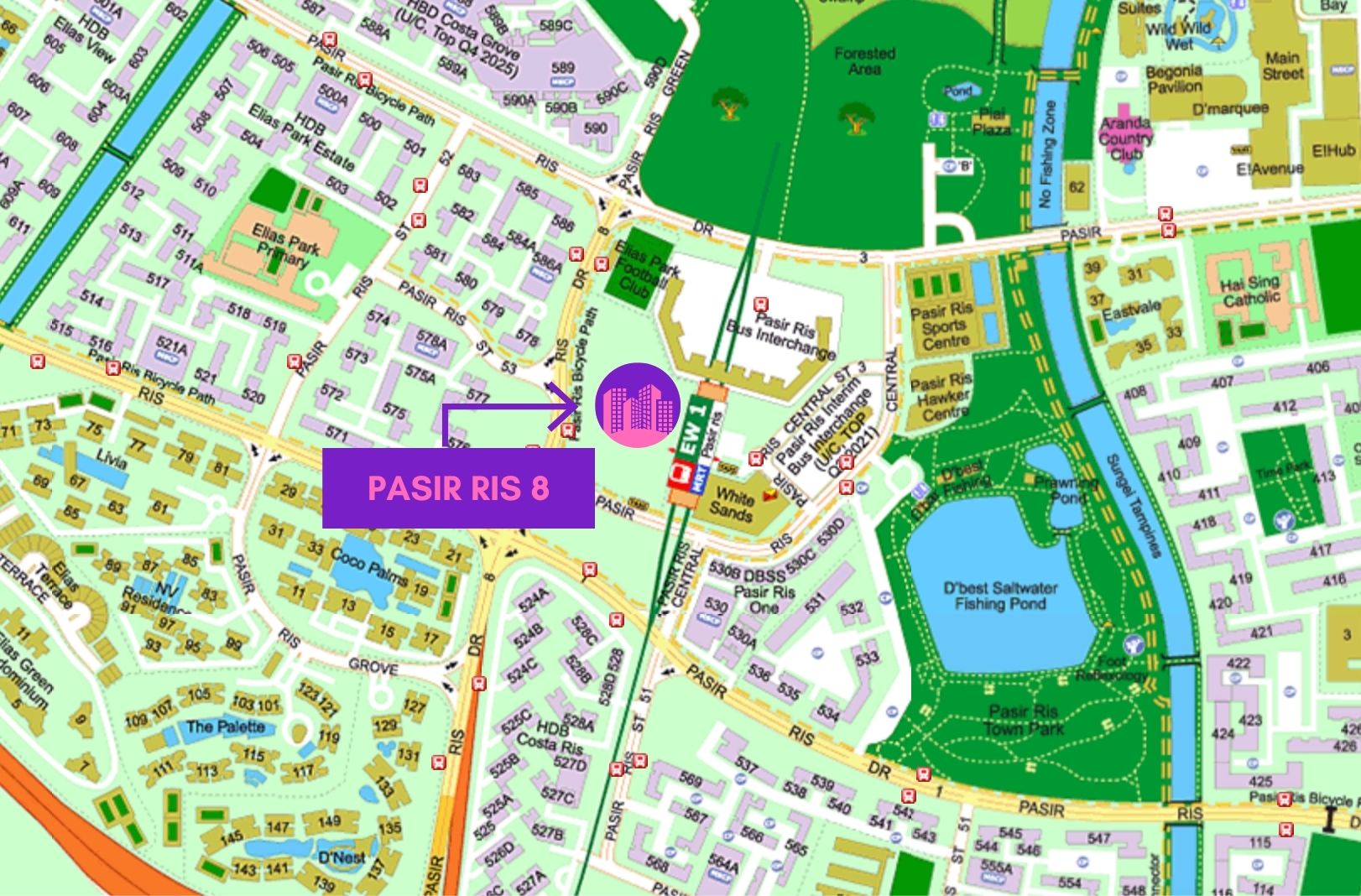 Pasir Ris 8 Location Map