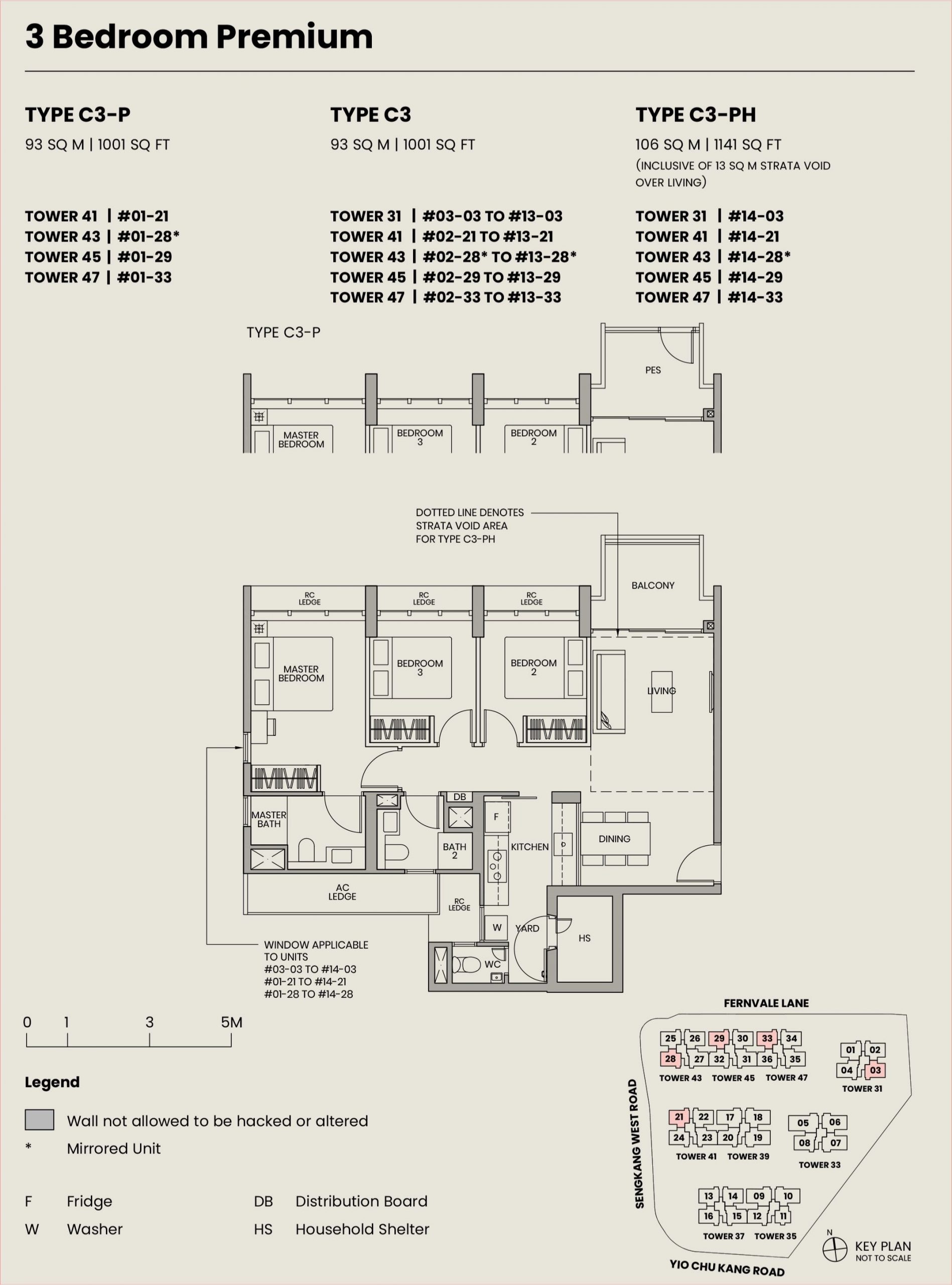 Parc Greenwich Floor Plan 3 Bedroom Premium