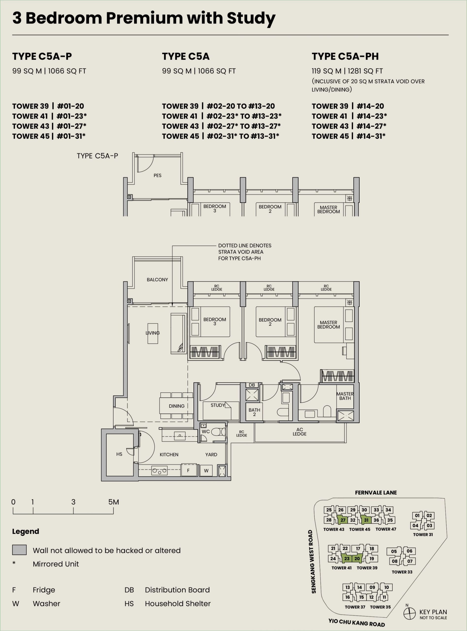 Parc Greenwich Floor Plan 3 Bedroom Premium Study