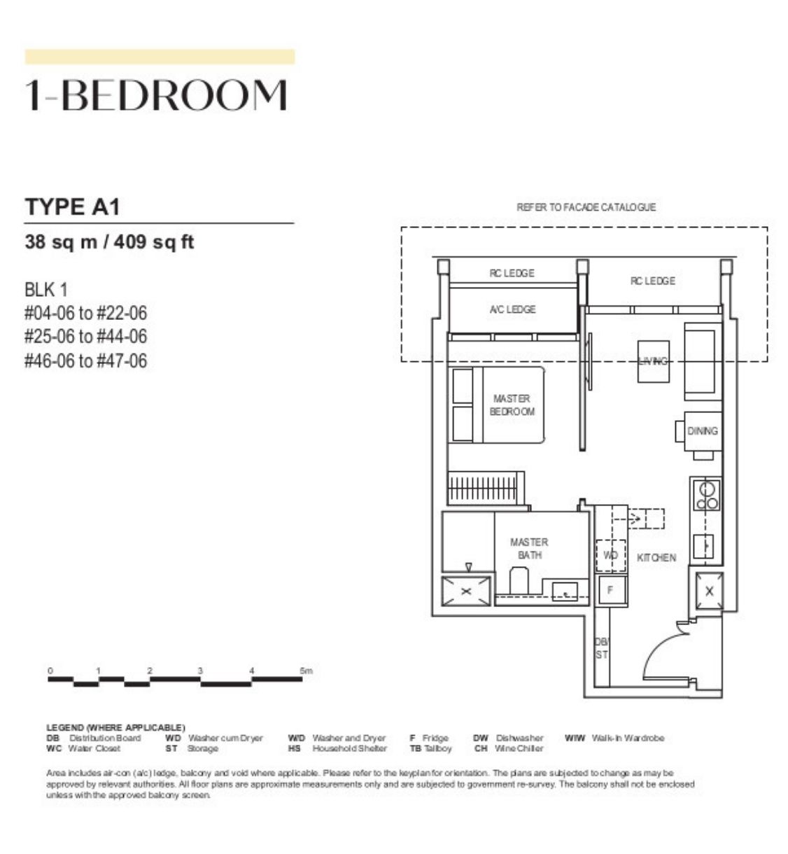 CanningHill Piers Floor Plan 1 Bedroom