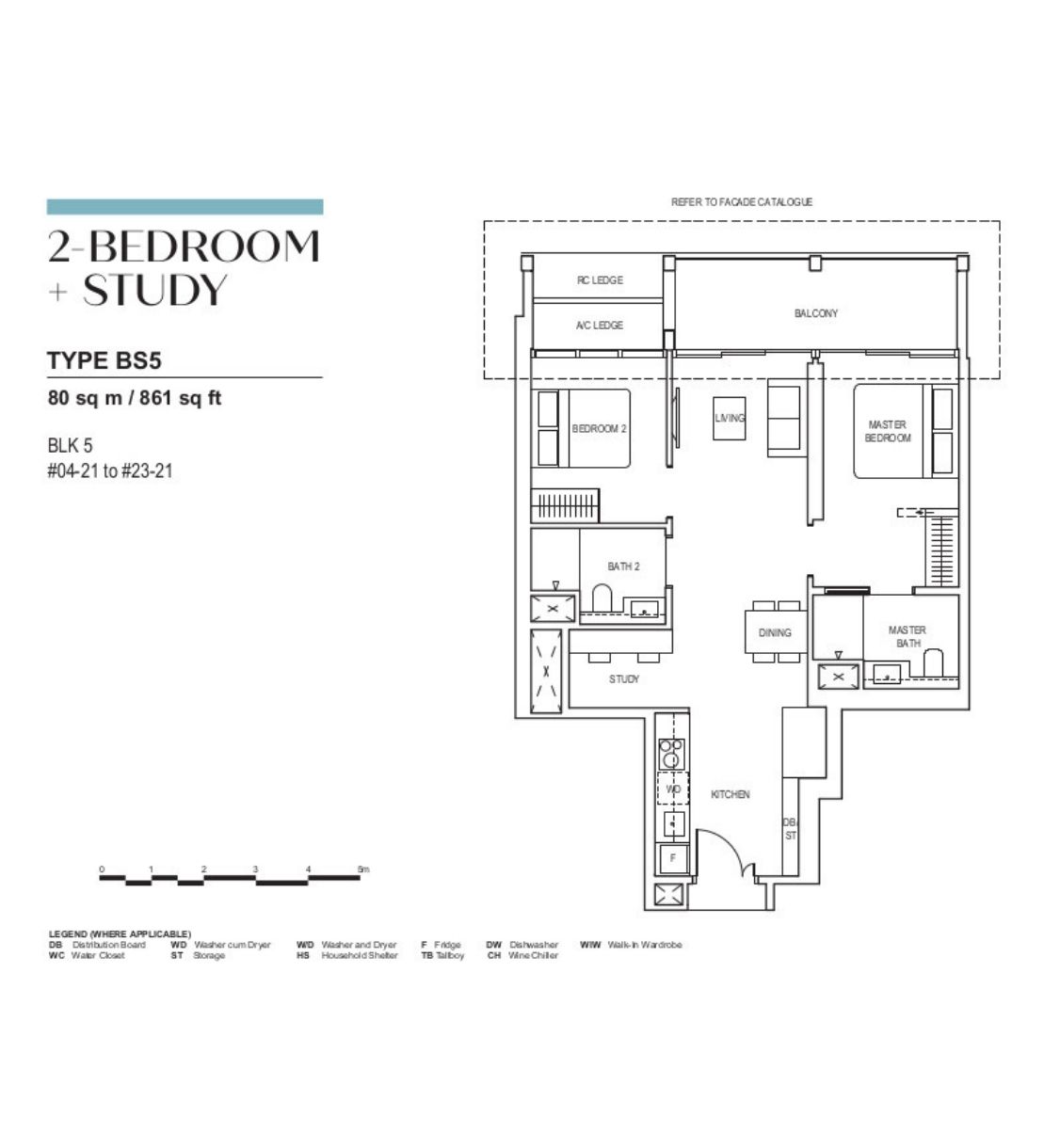 CanningHill Piers Floor Plan 2 Bedroom Study