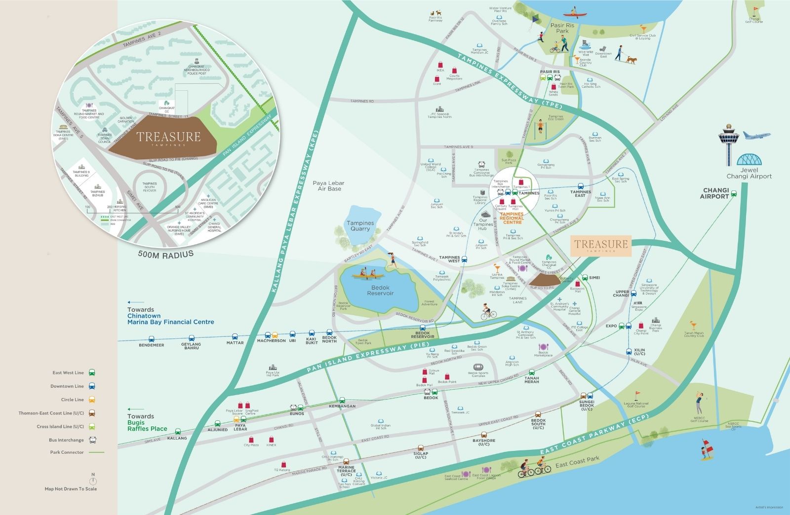 Treasure at Tampines Location Map