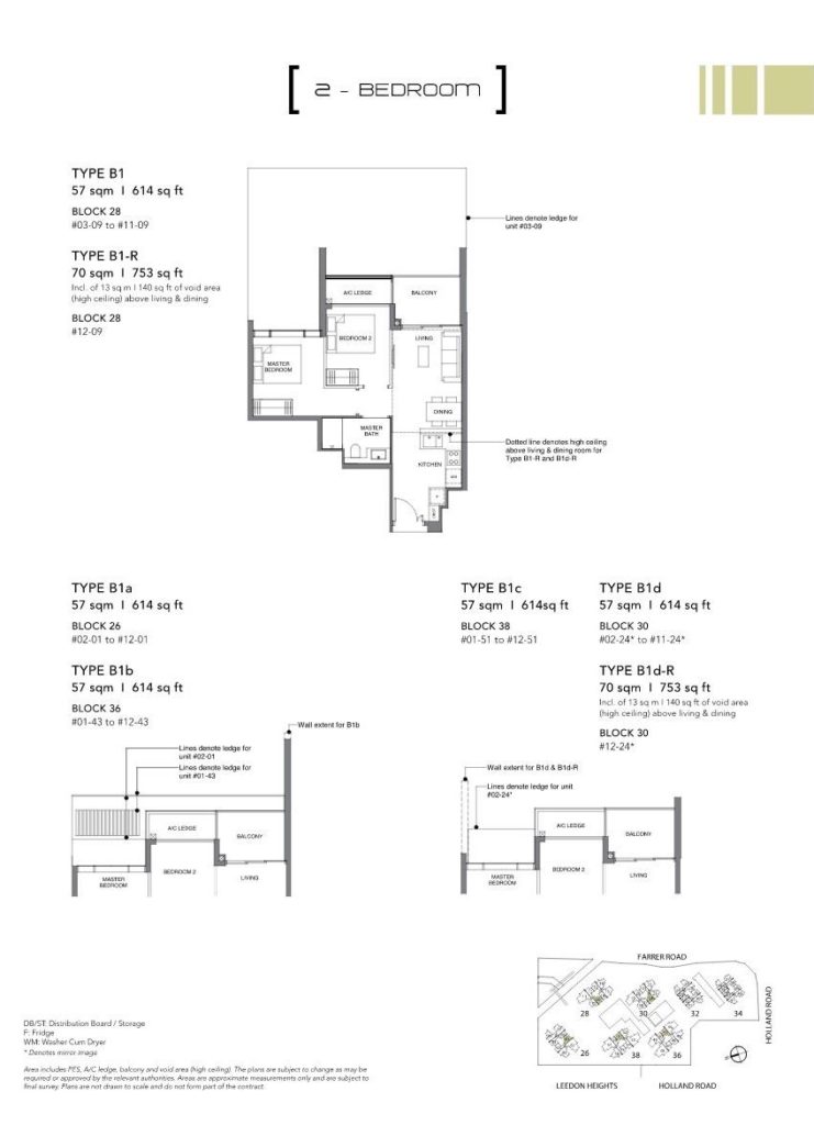 Leedon Green Floor Plan 2 Bedroom