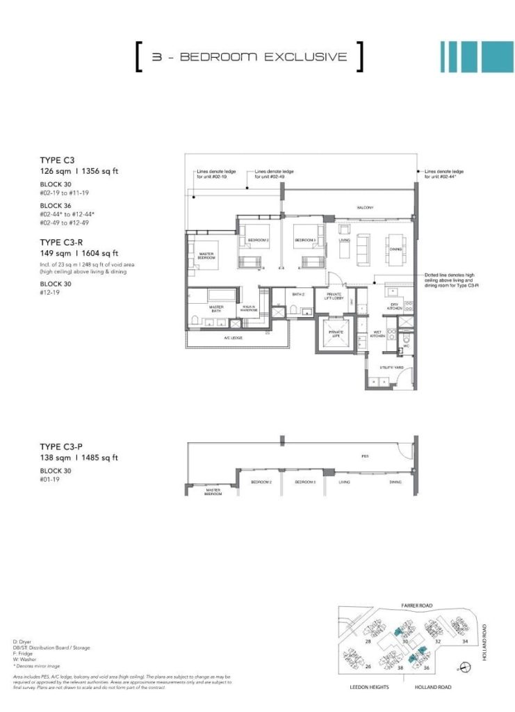 Leedon Green Floor Plan 3 Bedroom Exclusive