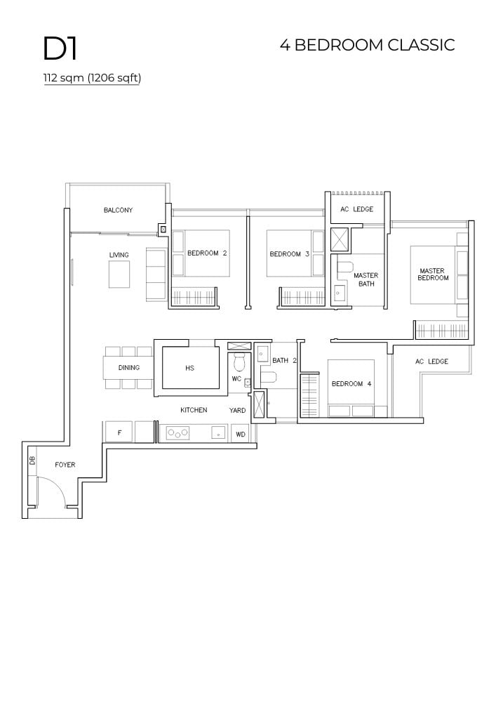The Arden Floor Plan 4 Bedroom Classic